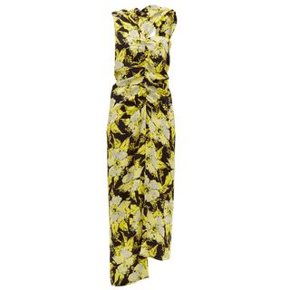 Colville + One-Shoulder Floral Crepe Maxi Dress