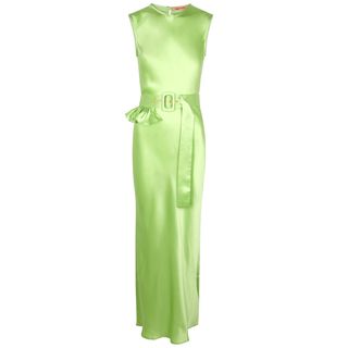 Maggie Marilyn + Take A Bite Green Belted Maxi Dress