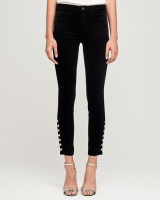 L'Agence + Piper Velvet Jeans in Noir