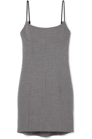 Alexander Wang + Houndstooth Tweed Mini Dress