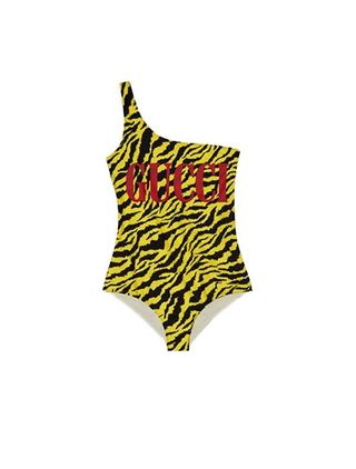 Gucci + Sparkling Swimsuit With Zebra Print