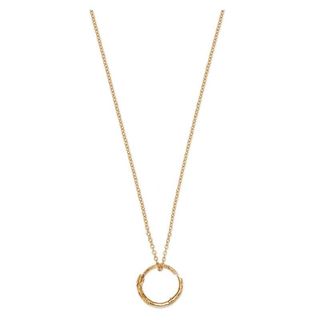 Gucci + Snake Ring Pendant Necklace in Gold