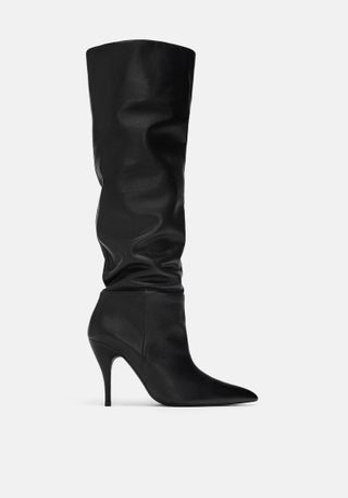 Zara + Leather High Heeled Boots