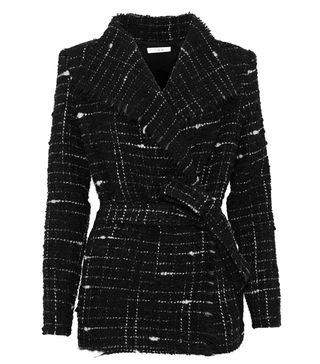 Iro + Quinet Belted Bouclé-Tweed Blazer