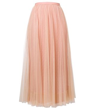 Red Valentino + Tulle Pleated Skirt