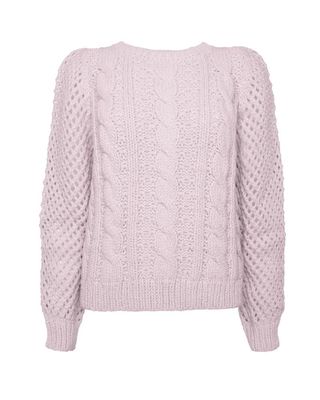 LoveShackFancy + Cabled Rosie Sweater-Thistle