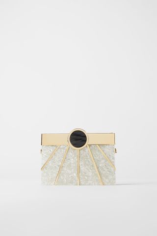 Zara + Gold Stripe Box Bag