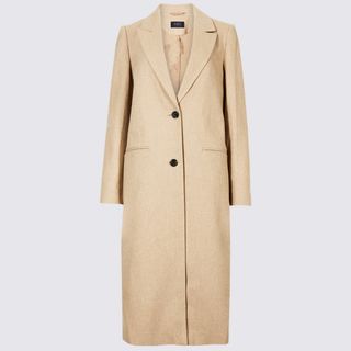 Marks and Spencer + Textured Longline Overcoat