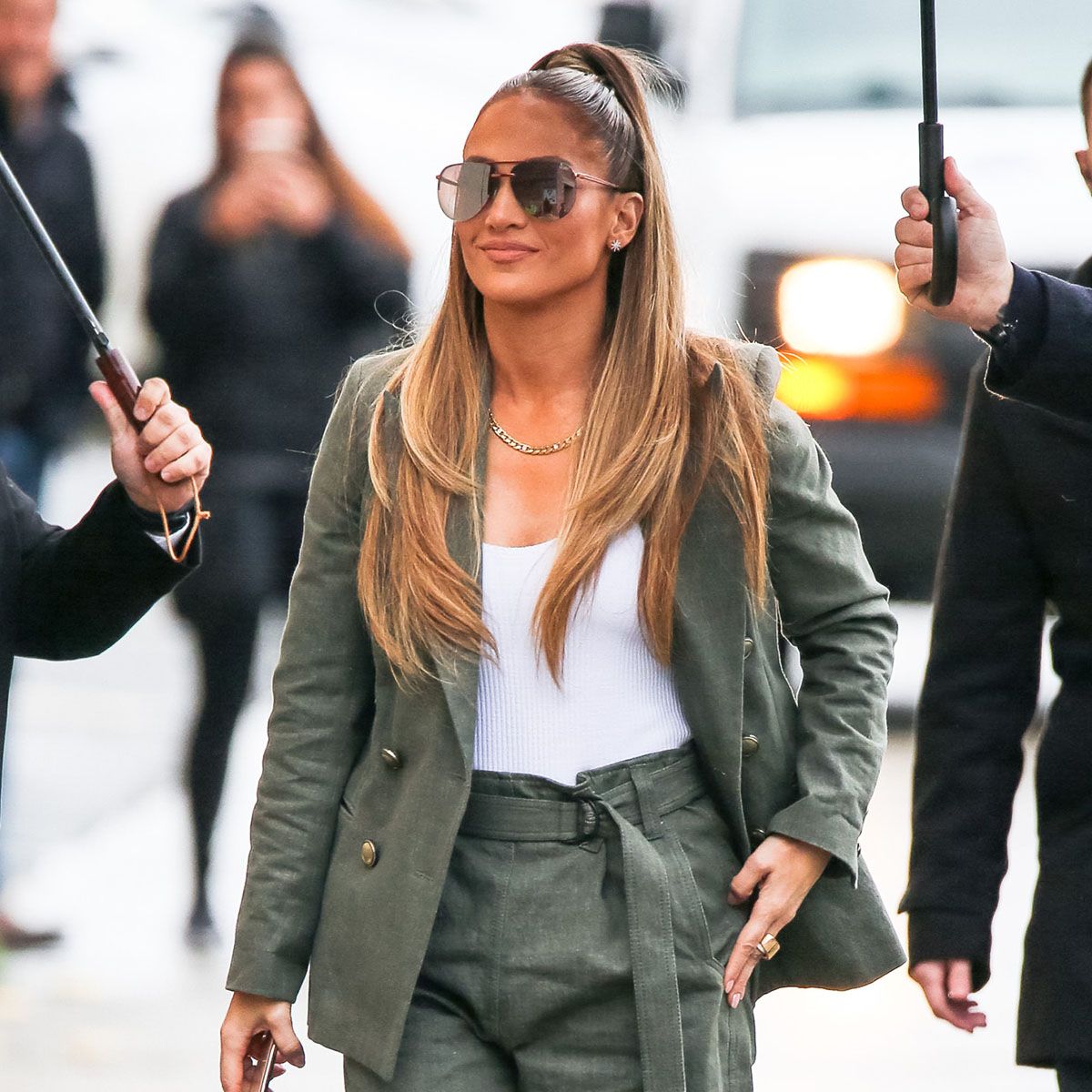 Photos: Jennifer Lopez Shows Off Thong In Low Rise Pants Filming Video