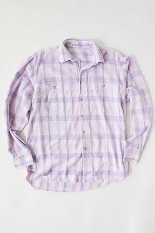 Urban Outfitters + Urban Renewal Recycled Overdyed Boyfriend Flannel Shirt