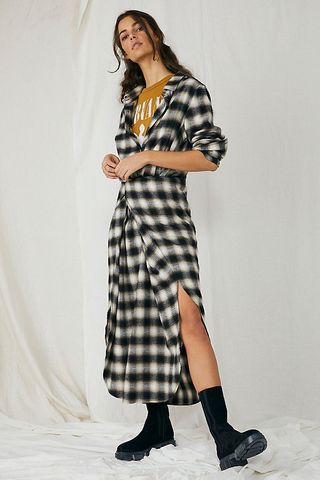 Nicholas K + Long Sleeve Wrap Dress