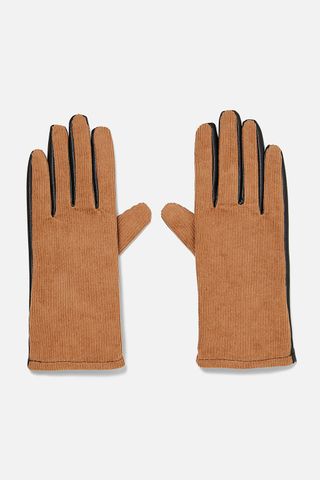 Zara + Gloves With Corduroy