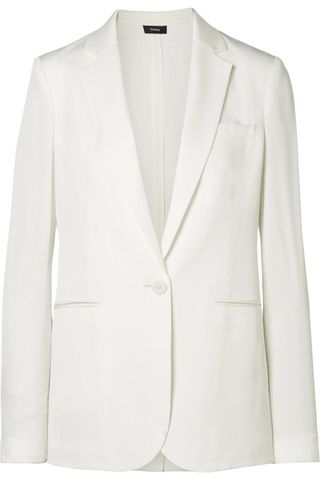 Theory + Grinson Silk-Georgette Blazer