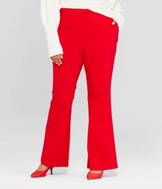 Who What Wear + Plus Size Classic Bootcut Trousers