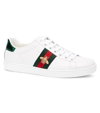 Gucci + New Ace Leather Lace-Up Sneakers