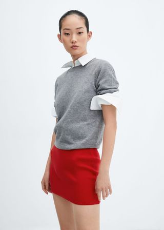 Mango + Knitted Miniskirt