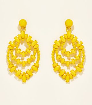 New Look + Yellow Beaded Chandelier Earrings