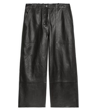 Arket + Cropped Leather Trousers