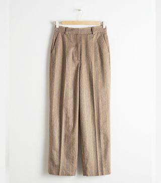 & Other Stories + Wool Blend Striped Trousers
