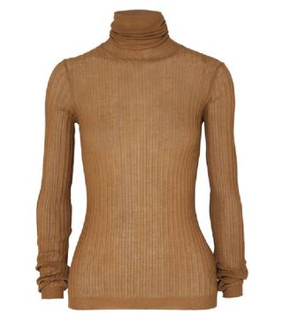 Bottega Veneta + Ribbed Cotton-Blend Turtleneck Sweater