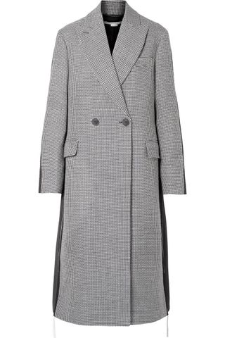 Stella McCartney + Paneled Wool-Tweed and Twill Coat