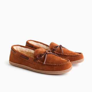 J.Crew + Classic Suede Moccassin Slippers