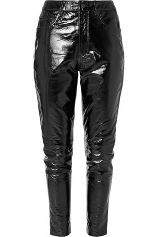 Ksubi + Dreams Textured Patent-Leather Slim-Leg Pants
