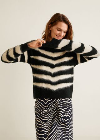 Mango + Zebra Textured Sweater