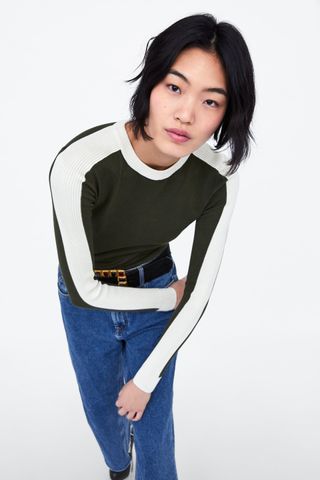 Zara + Side Stripe Sweater