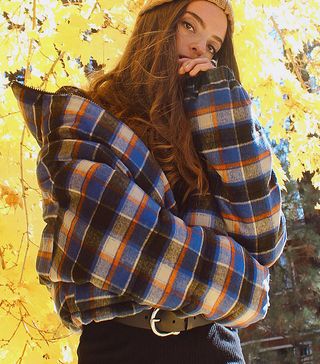 Urban Outfitters + Plaid Puffer Jacket