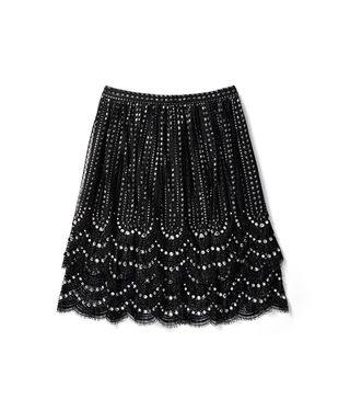 MICHAEL Michael Kors + Embellished Tiered Lace Skirt