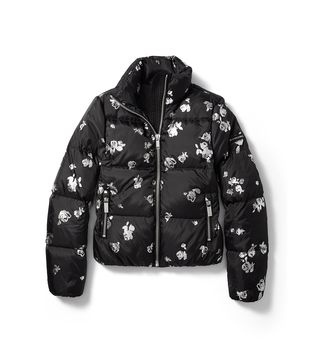 MICHAEL Michael Kors + Metallic Rose Print Puffer Jacket
