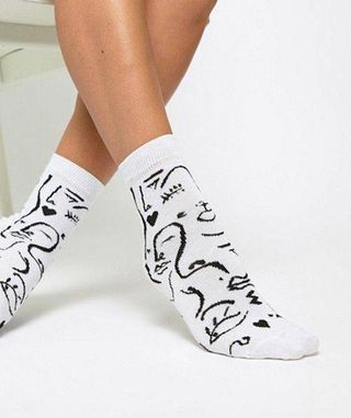 ASOS Design + Face Ankle Socks