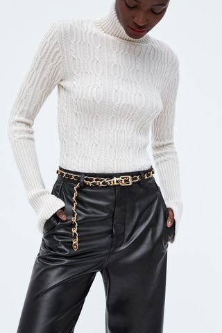 Zara + Chain Belt With Buckle