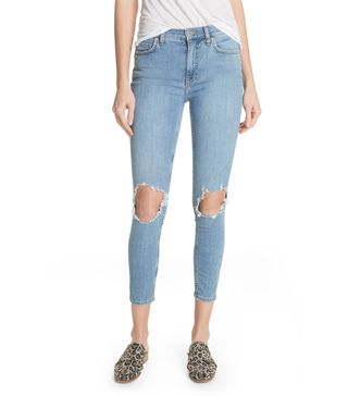 Free People + High Waist Ankle Skinny Jeans