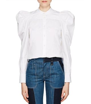 Chloé + Cotton Puff-Sleeve Blouse