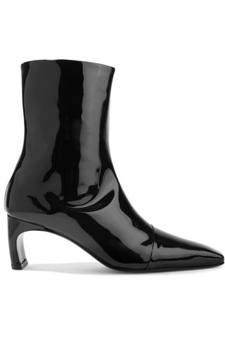 Rosetta Getty + Patent-Leather Ankle Boots