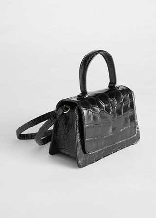 & Other Stories + Croc Embossed Mini Leather Bag