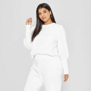 Who What Wear x Target + Long-Sleeve Wide-Cuff Sweatshirt