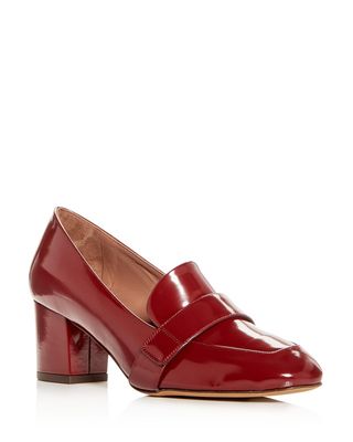 Tabitha Simmons + Mika Leather Block-Heel Loafers