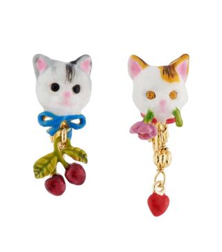Les Nereides + Cat Faces Clip Earrings