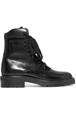 Saint Laurent + William Glossed-Leather Ankle Boots