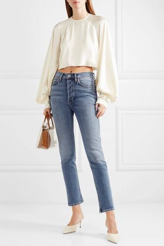 Re/Done + Originals High-Rise Ankle Crop Skinny Jeans