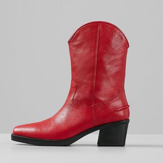 Vagabond + Simone Red Leather Boots