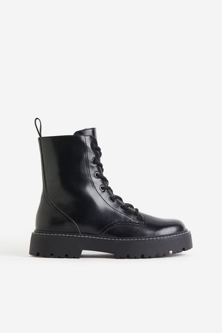 H&M + Chunky Lace-Up Boots