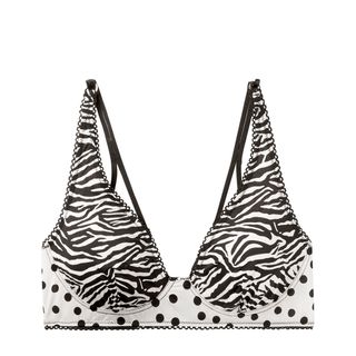 Stella McCartney + Scarlet Snuggling Printed Stretch Tulle Soft Cup Triangle Bra