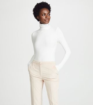 Enza Costa + Ribbed Cropped Turtleneck