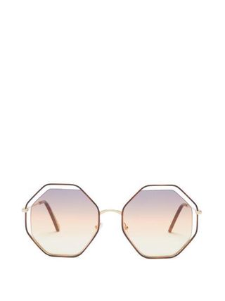 Chloé + Poppy Octagon Frame Sunglasses