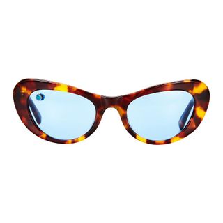 Poms Eyewear + Nuovo Tortoiseshell & Blue Sunglasses