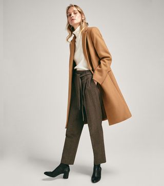 Massimo Tutti + Solid-Coloured Wool Coat